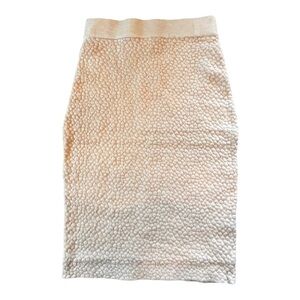 NEW Lucy Paris Pebble Textured Knit Stretch Pencil Skirt Pale Pink Size Large